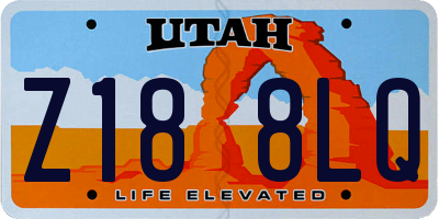 UT license plate Z188LQ