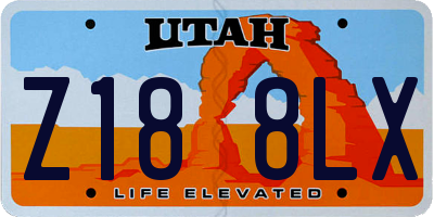 UT license plate Z188LX
