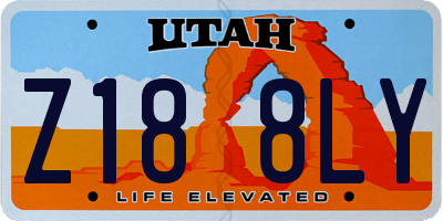 UT license plate Z188LY