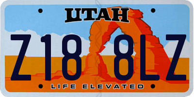 UT license plate Z188LZ