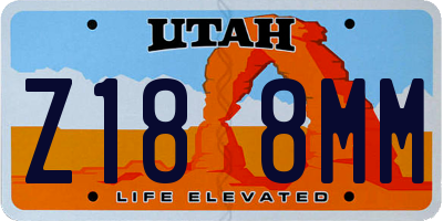 UT license plate Z188MM