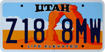 UT license plate Z188MW