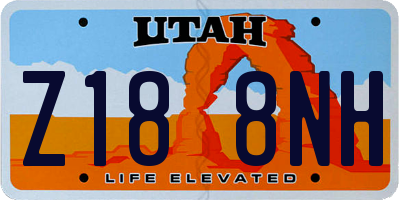 UT license plate Z188NH