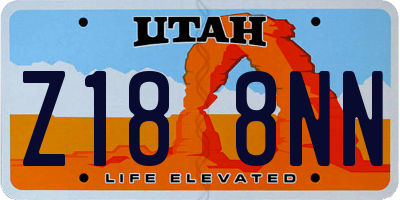 UT license plate Z188NN