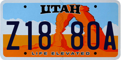 UT license plate Z188OA