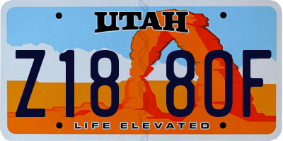 UT license plate Z188OF