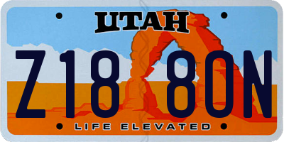 UT license plate Z188ON