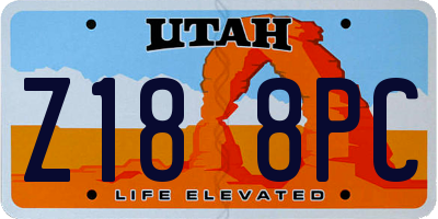 UT license plate Z188PC