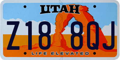 UT license plate Z188QJ