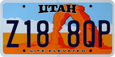 UT license plate Z188QP