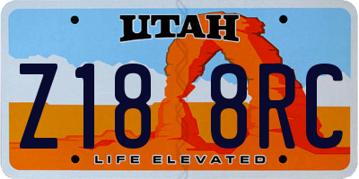 UT license plate Z188RC
