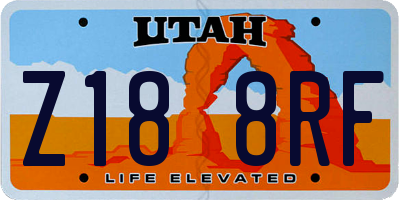 UT license plate Z188RF