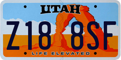 UT license plate Z188SF
