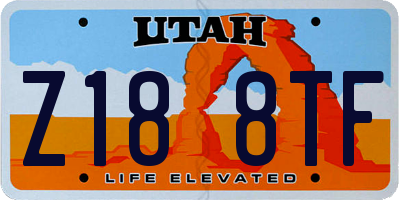 UT license plate Z188TF