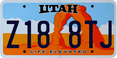 UT license plate Z188TJ