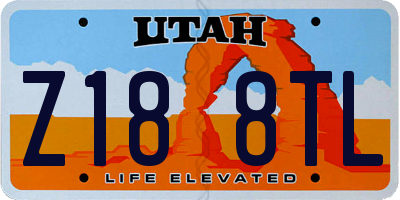 UT license plate Z188TL