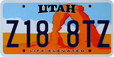 UT license plate Z188TZ