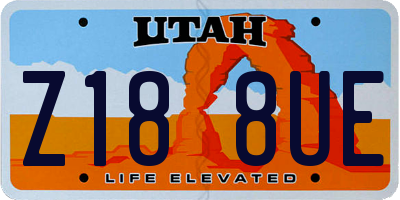 UT license plate Z188UE