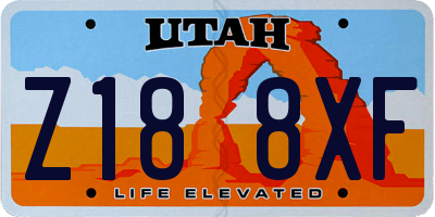 UT license plate Z188XF