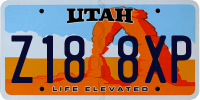 UT license plate Z188XP