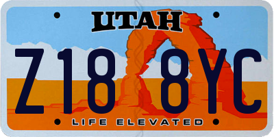 UT license plate Z188YC