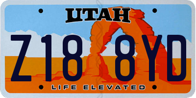 UT license plate Z188YD