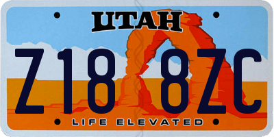 UT license plate Z188ZC