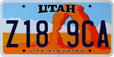 UT license plate Z189CA