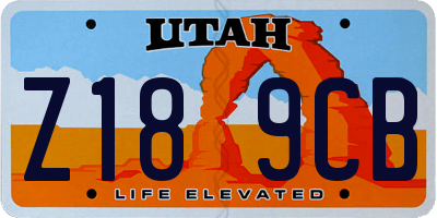 UT license plate Z189CB