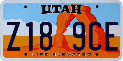UT license plate Z189CE