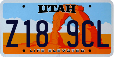 UT license plate Z189CL