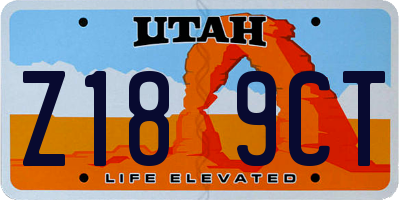 UT license plate Z189CT