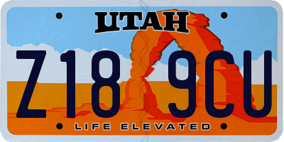 UT license plate Z189CU