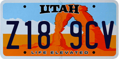 UT license plate Z189CV