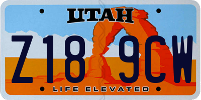 UT license plate Z189CW