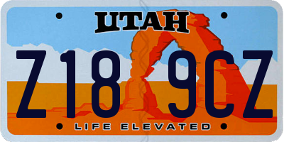 UT license plate Z189CZ