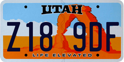 UT license plate Z189DF
