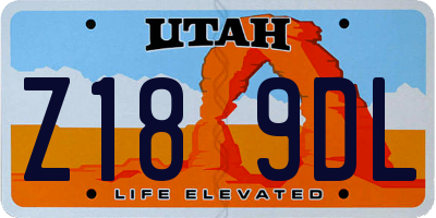 UT license plate Z189DL