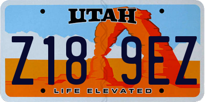 UT license plate Z189EZ