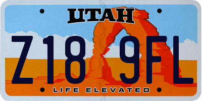 UT license plate Z189FL