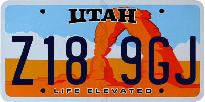 UT license plate Z189GJ