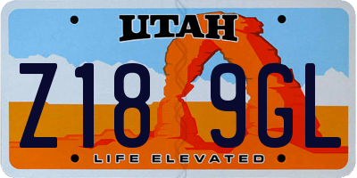 UT license plate Z189GL