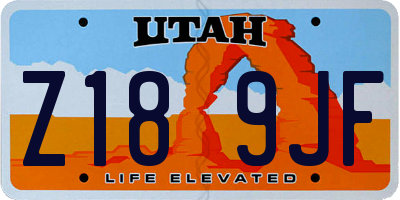 UT license plate Z189JF