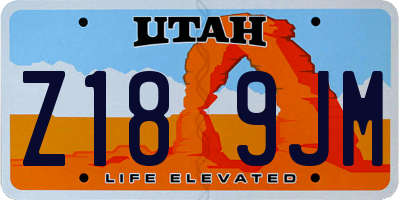 UT license plate Z189JM