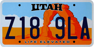 UT license plate Z189LA