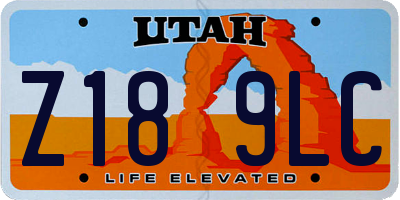 UT license plate Z189LC