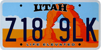 UT license plate Z189LK