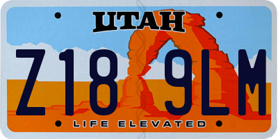 UT license plate Z189LM