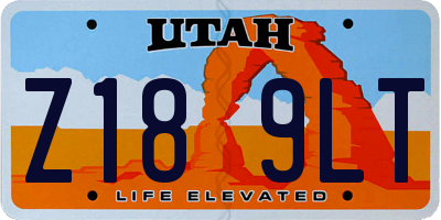 UT license plate Z189LT