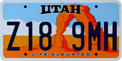 UT license plate Z189MH